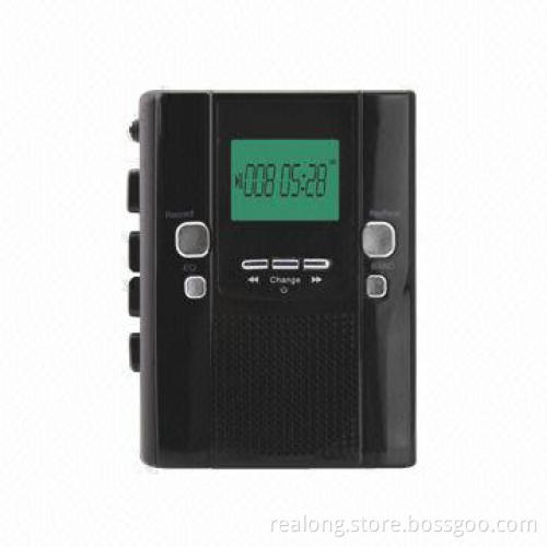 FM/AM Radio Cassette Player with Telescopic Antenna, LCD Backlight Contrast